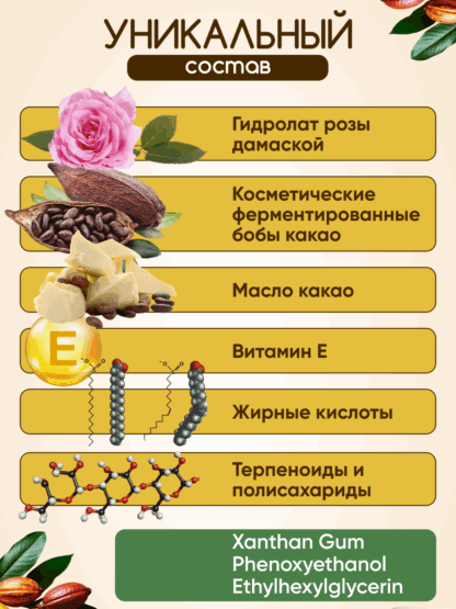 Шоколадная маска крем для лица тела натуральная ЯВШОКОЛАДЕ — изображение 3