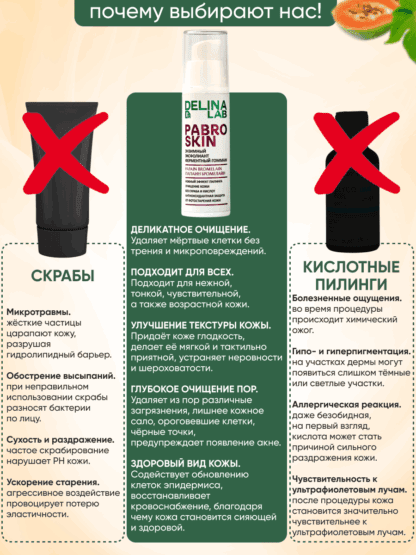 Энзимный нежный пилинг эксфолиант гоммаж без кислот и скраба для лица. Папаин, Бромелайн, ферментты, экстракты и масла. — изображение 10
